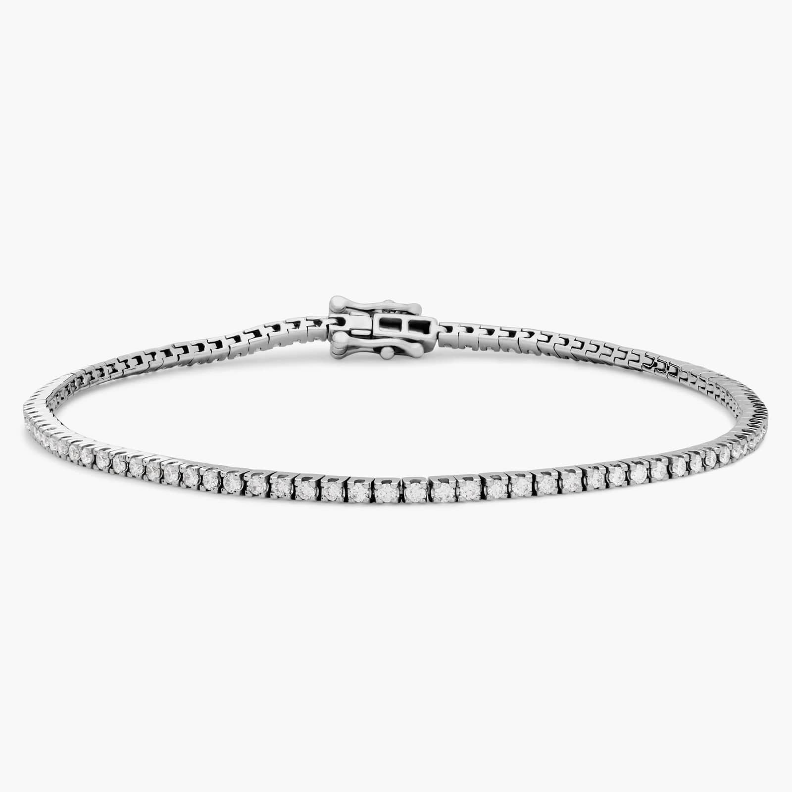 Tennis Diamond Bracelet 14k White Gold
